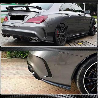 Накладки на задний бампер V3 (для AMG-Line / CLA45 AMG SD, Карбон) фото 4