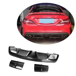 Диффузор заднего бампера V1 (для AMG-Line / CLA45 AMG 2013-2016, Карбон) фото 1