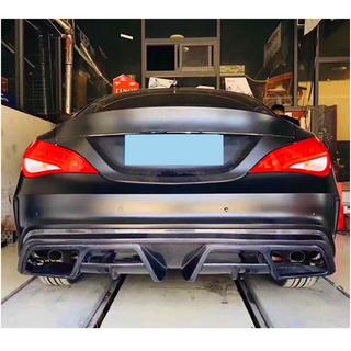 Диффузор заднего бампера V1 (для AMG-Line / CLA45 AMG 2013-2016, Карбон) фото 2