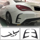 Mercedes CLA C117 2013-2019 гг. Накладки на задний бампер (для AMG-Line / CLA45 AMG SD 2013-2016, Карбон) фото 1