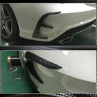 Mercedes CLA C117 2013-2019 гг. Накладки на задний бампер (для AMG-Line / CLA45 AMG SD 2013-2016, Карбон) фото 4