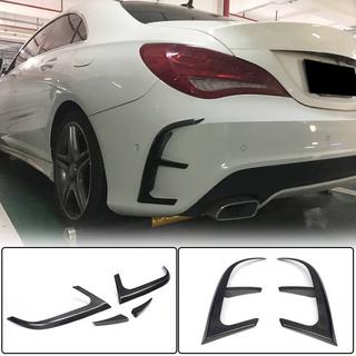 Накладки на задний бампер (для AMG-Line / CLA45 AMG SD 2013-2016, Карбон) фото 1