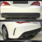 Mercedes CLA C117 2013-2019 гг. Диффузор заднего бампера V2 (для AMG-Line / CLA45 AMG 2013-2016, Карбон) фото 5