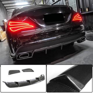 Диффузор заднего бампера V2 (для AMG-Line / CLA45 AMG 2013-2016, Карбон) фото 1