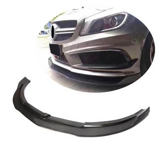 Передняя губа бампера V1 для AMG-Line / A45 AMG HB 2013-2015, Карбон фото 1