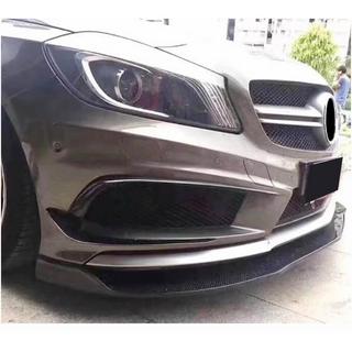 Передняя губа бампера V1 для AMG-Line / A45 AMG HB 2013-2015, Карбон фото 3