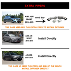 Mercedes A-class W176 2012-2018 гг. Диффузор заднего бампера V1 для AMG-Line / A45 AMG HB фото 6