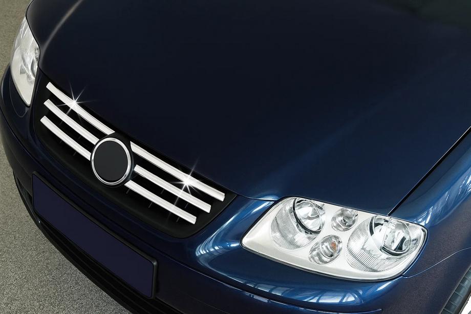 Volkswagen Polo 2001-2009 гг. Хромированные Накладки на Решетку (Нержавейка) 2001-2003 Image