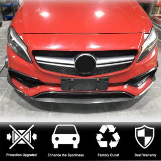Накладка на передний бампер Lip (для AMG-Line / A45 AMG HB 2016-2018, Карбон) фото 2