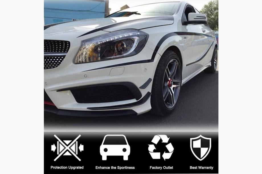 Mercedes A-class W176 2012-2018 гг. Карбоновые Накладки на Передний Бампер (для AMG-Line / A45 AMG HB 2013-2015) Фото 2