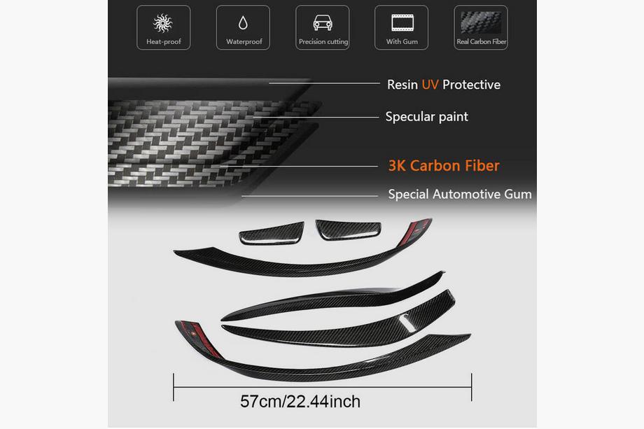 Mercedes A-class W176 2012-2018 гг. Карбоновые Накладки на Передний Бампер (для AMG-Line / A45 AMG HB 2013-2015) Фото 5