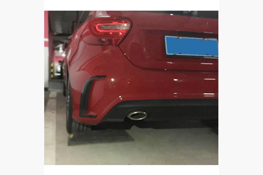 Mercedes A-class W176 2012-2018 гг. Накладка на задний бампер для A45 AMG HB 2013-2015 Карбон Фото 3