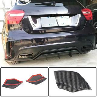 Накладки Flap на задний бампер (для AMG-Line / A45 AMG HB, Карбон) фото 1