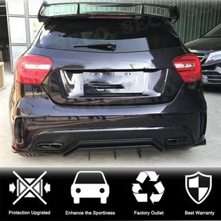 Накладки Flap на задний бампер (для AMG-Line / A45 AMG HB, Карбон) фото 2