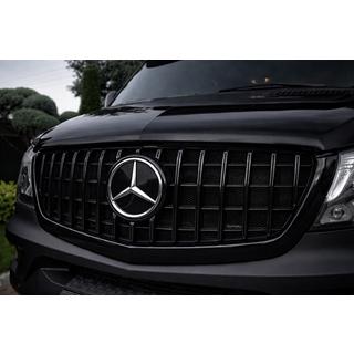 Передняя решетка Panamericana GT Panamericana Черная (2013-2018) Mercedes Sprinter W906 2006–2018 гг. фото 1