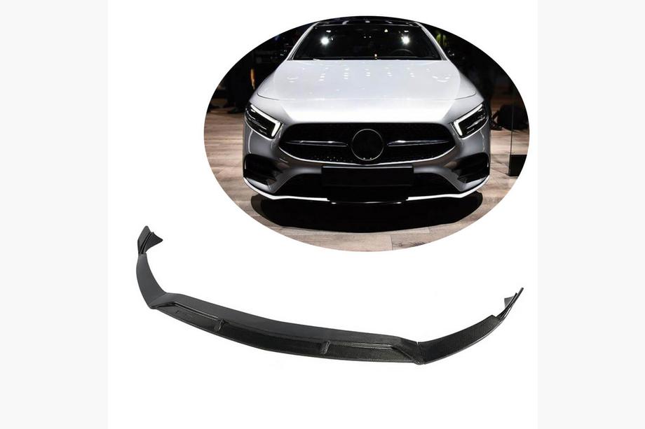 Mercedes A-class W177 2018- гг. Передний Бампер Лип V3 для AMG-Line SD 2018-2021 Карбон Image