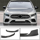 Mercedes A-class W177 2018- гг. Накладки на передний бампер Flap (для AMG-Line 2018-2021, Карбон) фото 1