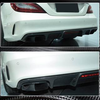 Диффузор заднего бампера (для Base/CLS63 AMG 2015-2018, Карбон) фото 3