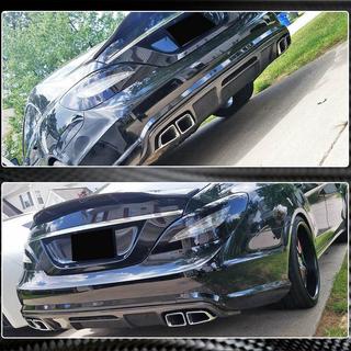 Диффузор заднего бампера (для Base/CLS63 AMG 2015-2018, Карбон) фото 4