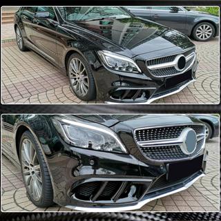 Карбоновые Накладки на Передний Бампер (для AMG-Line SD 2015-2018) фото 3
