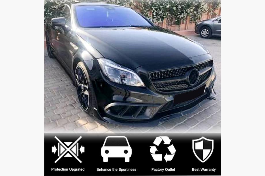 Mercedes CLS C218 2011-2018 гг. Карбоновые Накладки на Передний Бампер (для AMG-Line SD 2015-2018) Фото 2