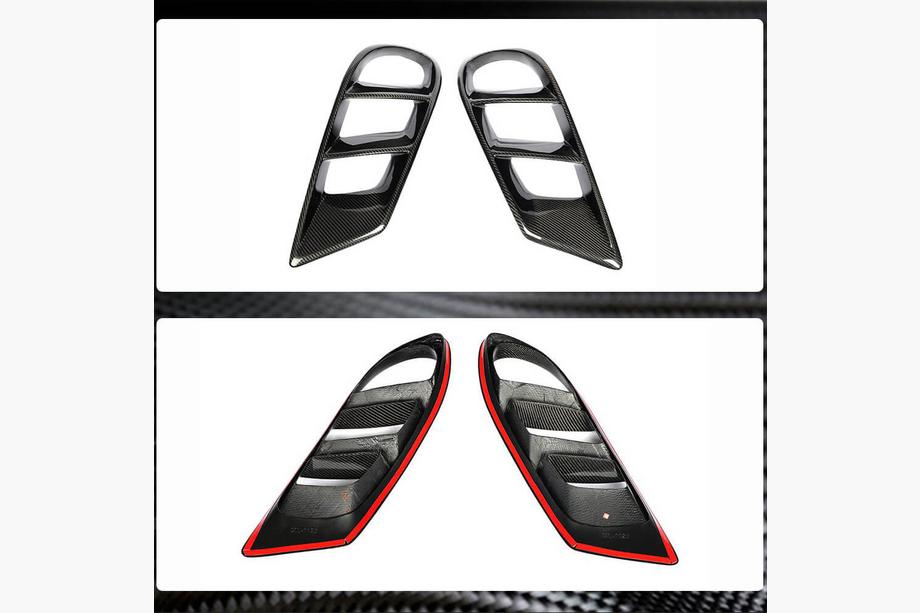 Mercedes CLS C218 2011-2018 гг. Карбоновые Накладки на Передний Бампер (для AMG-Line SD 2015-2018) Фото 4