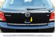 Volkswagen Polo 2001-2009 гг. Накладка на багажник 2005-2009 нержавейка фото 2