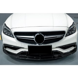 Карбоновые накладки на передний бампер для CLS63 AMG SD 2015-2018 фото 2