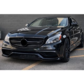 Карбоновые накладки на передний бампер для CLS63 AMG SD 2015-2018 фото 3