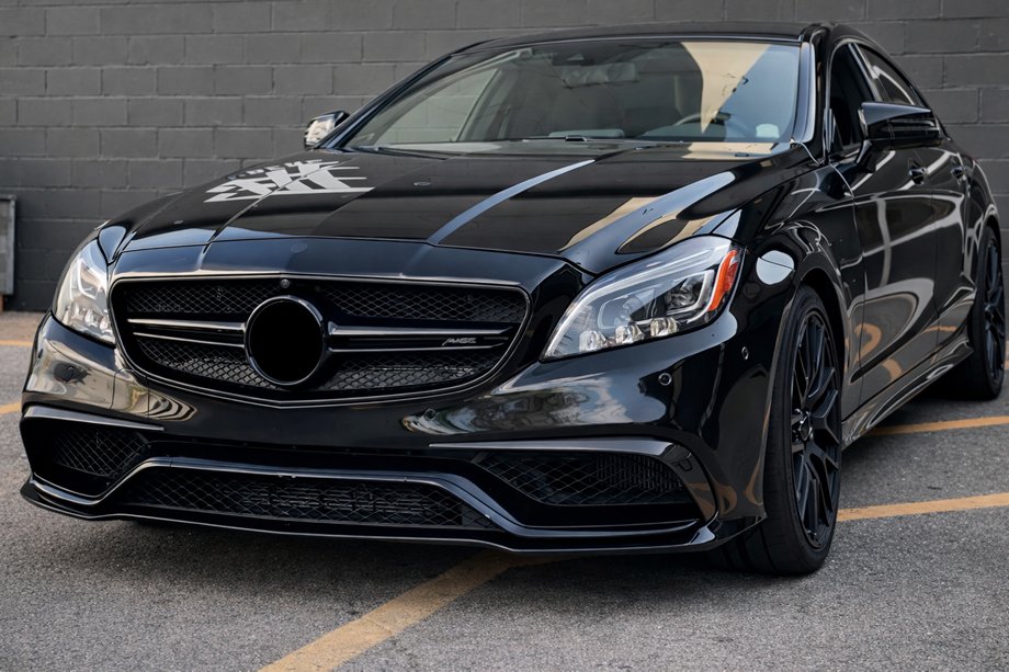 Mercedes CLS C218 2011-2018 гг. Карбоновые накладки на передний бампер для CLS63 AMG SD 2015-2018 Фото 3