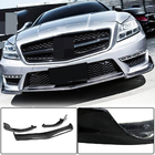 Mercedes CLS C218 2011-2018 гг. Накладка на передний бампер Lip V1 (для CLS63 AMG SD 2011-2014, Карбон) фото 1