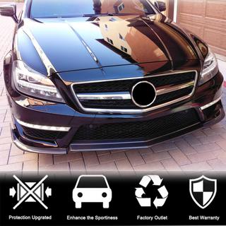 Накладка на передний бампер Lip V1 (для CLS63 AMG SD 2011-2014, Карбон) фото 2