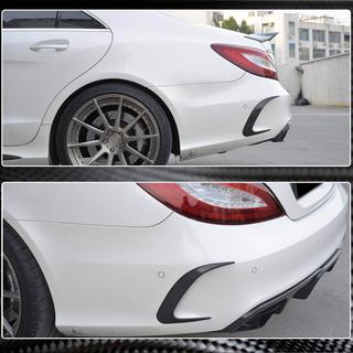 Накладки на задний бампер (для Base / CLS63 AMG SD 2015-2018, Карбон) фото 4