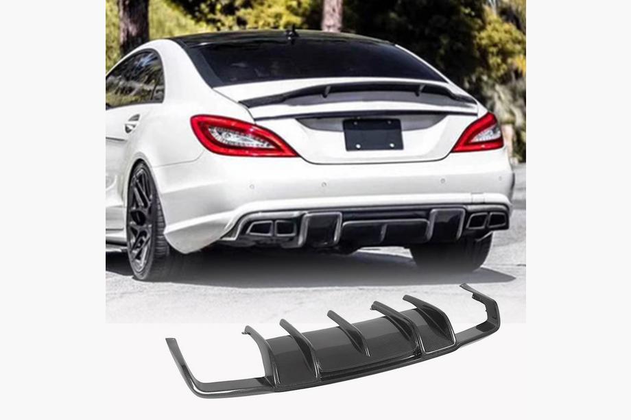 Mercedes CLS C218 2011-2018 гг. Диффузор заднего бампера для AMG-Line/CLS63 AMG 2011-2014, Карбон Image