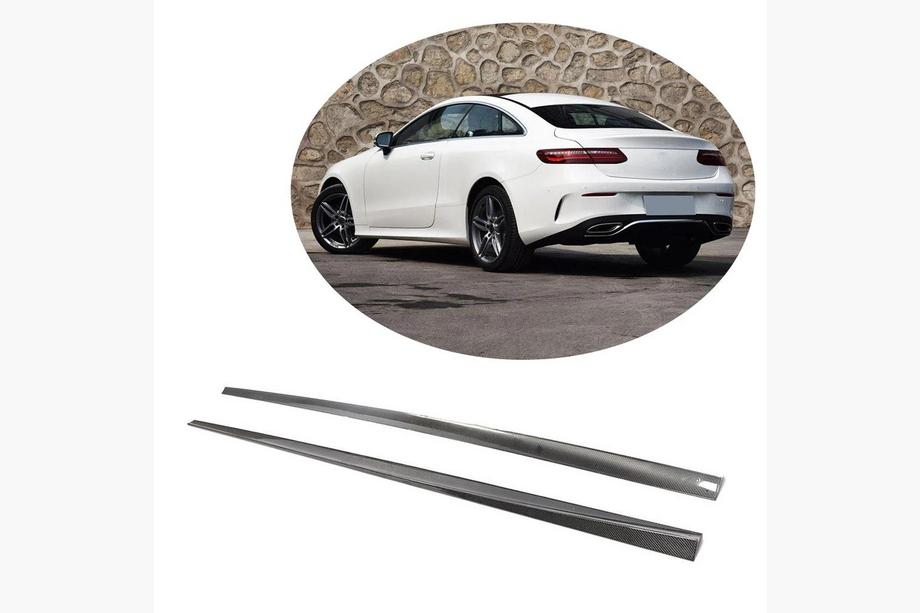Mercedes E-class coupe C238 2016-2024 гг. Боковые пороги (для AMG-Line 2017-2019, Карбон) Image