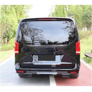 Диффузор заднего бампера V1 для V-Class 2014-2019 Карбон фото 3