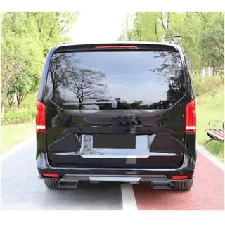 Диффузор заднего бампера V1 для V-Class 2014-2019 Карбон фото 3