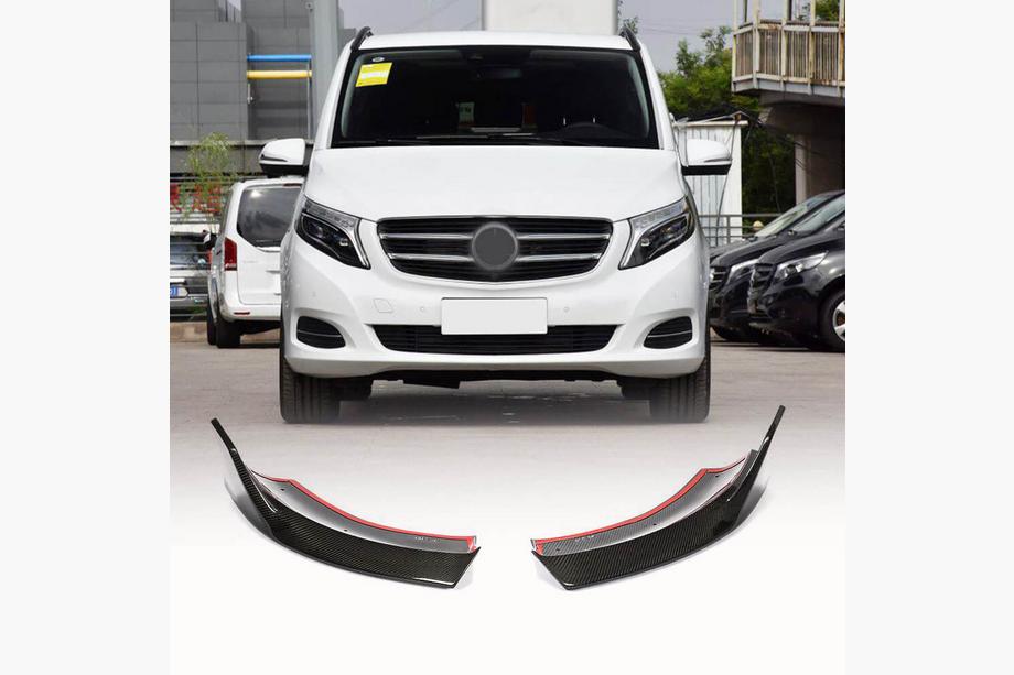 Mercedes Vito/V-class W447 2014- гг. Накладки Flap на передний бампер (для V Class 2014-2019, Карбон) Image
