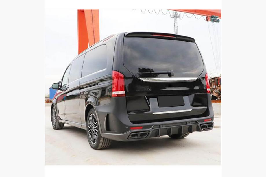 Mercedes Vito/V-class W447 2014- гг. Задний Бампер (2014-2019, Карбон) Фото 2