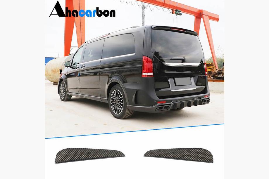 Mercedes Vito/V-class W447 2014- гг. Накладка на задний бампер (2014-2019, Карбон) Image