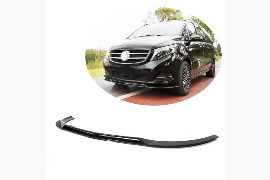 Mercedes Vito/V-class W447 2014- гг. Накладка На Передний Бампер Lip (2014-2019, Карбон) Image