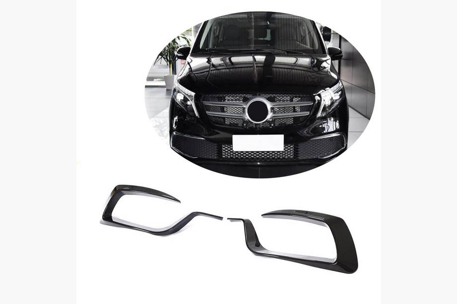 Mercedes Vito/V-class W447 2014- гг. Накладки на противотуманные фары V2 (2020+, Сухой карбон) Image