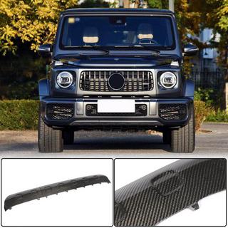 Накладка на передний бампер V1 (для G63 AMG, Сухой карбон) фото 1