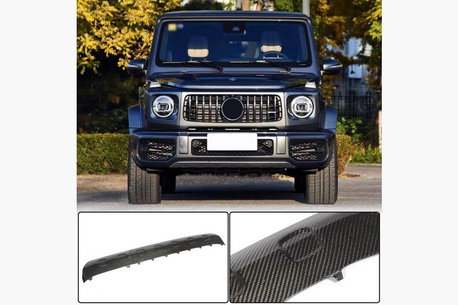 Mercedes G class W463 2018-2024 гг. Накладка на передний бампер V1 (для G63 AMG, Сухой карбон) Image