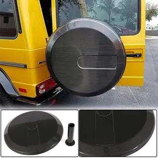 Накладка на запасное колесо (2004-2018, Сухой карбон) Mercedes G class W463 1990-2018 гг. фото 1