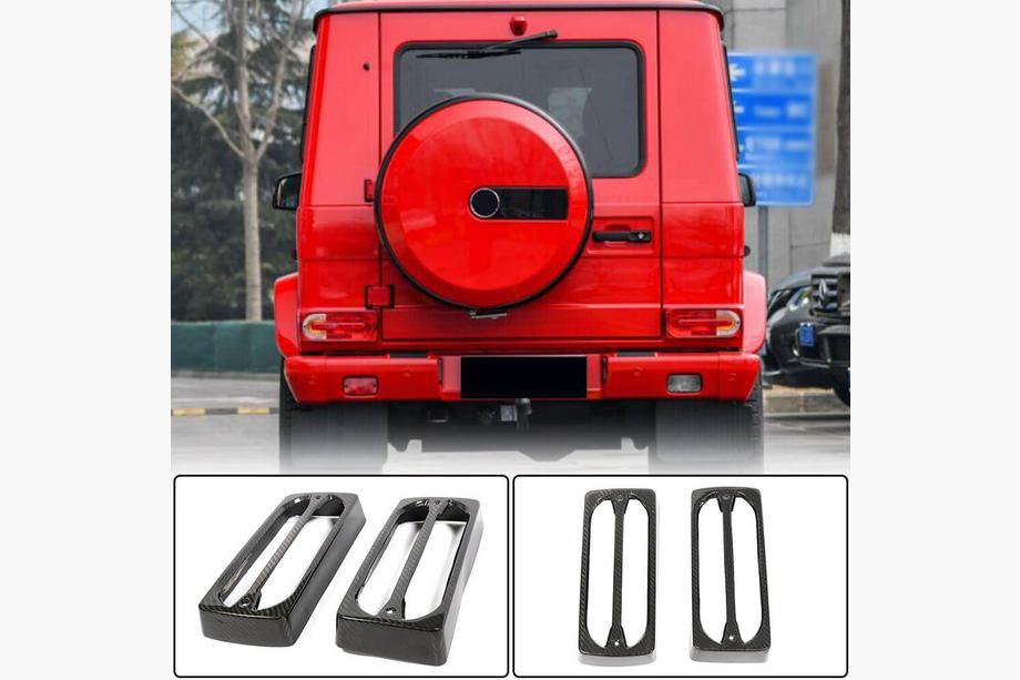 Mercedes G class W463 1990-2018 гг. Накладки на Задние Фонари (Dry Carbon) Фото 1