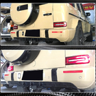 Mercedes G class W463 2018-2024 гг. Диффузор заднего бампера V1 для G63 AMG, Карбон фото 5