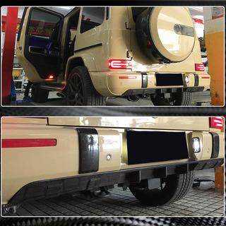 Диффузор заднего бампера V1 для G63 AMG, Карбон фото 4