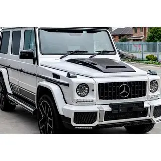 Накладка на капот BRBS (2004-2018, Карбон) Mercedes G class W463 1990-2018 гг. фото 2