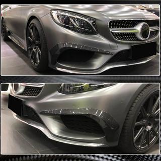 Вставки в передний бампер (для AMG-Line 2015-2018, Карбон) фото 4